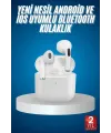 Bluetooth Kulaklık Beyaz Çağrı Cevaplama Dokunmatik Kontrol Kablosuz