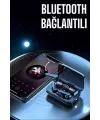 Bluetooth Kulaklık Powerbankli Dijital Göstergeli Dokunmatik Kontrol