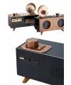 Bluetooth Nostalji Speaker Radyo Gramofon Ahşap Renk Vintage