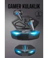 Bluetooth Oyuncu Kulaklığı Led Işıklı Kablosuz Anc Özelliği