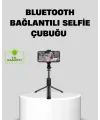 Bluetooth Selfie Çubuğu – 360° Dönebilen Başlık, Kablosuz Bağlantı