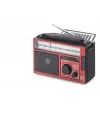 Bluetooth Solar Panelli Fm Radyo Usb Tf Nostaljik Hoparlör - Kırmızı Siyah NS9952BTS