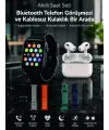 Bluetooth Telefon Görüşmeli Akıllı Saat Seti Kablosuz Bluetooth Kulaklık 7 Değiştirilebilir Kordon