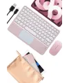 Bluetooth Touchpad Klavye Ultra İnce Taşınabilir Q Klavye