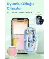 Bluetooth USB Çift Modlu Sessiz Mouse, Şeffaf Mıknatıslı Kapaklı, TypeC Şarjlı, DPI Ayarlı, Kablosuz 10m Çekim Mesafeli, Masaüstü Kısayol Tuşlu, Taşınabilir Şarjlı Mouse Siyah