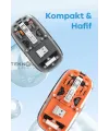 Bluetooth USB Çift Modlu Sessiz Mouse, Şeffaf Mıknatıslı Kapaklı, TypeC Şarjlı, DPI Ayarlı, Kablosuz 10m Çekim Mesafeli, Masaüstü Kısayol Tuşlu, Taşınabilir Şarjlı Mouse Turuncu