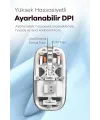 Bluetooth USB Çift Modlu Sessiz Mouse, Şeffaf Mıknatıslı Kapaklı, TypeC Şarjlı, DPI Ayarlı, Kablosuz 10m Çekim Mesafeli, Masaüstü Kısayol Tuşlu, Taşınabilir Şarjlı Mouse Turuncu