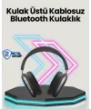 Bluetooth V5.0 Kablosuz Kulak Üstü Kulaklık | Katlanabilir, Mikro Usb Girişli