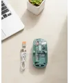 Bluetooth Ve 2.4g Usb Destekli Pilli Kablosuz Şeffaf Mouse