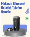 Bluetooth 5.2 Kablolu Makaralı Kulaklık | Dijital Ekran Ve Titreşimli Bildirim
