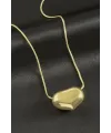 Bombeli Kalp Lüks Çelik Kolye