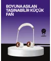 Boyun Askılı Katlanabilir Fan 1000 Mah Usb Şarjlı Taşınabilir