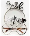 Bride Yazılı Taç Ve Bride To Be Yazılı Gözlük Seti Gümüş Renk