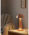 Bronz Dokunmatik Masa Lambası 3 Renk Led Şarjlı Kablosuz Usb Çıkışlı