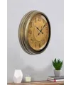 Bronz Nostalji 40 Cm Metal Eskitme Duvar Saati