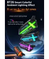 Bt26 Motosiklet Kask Kulaklık Bluetooth Rgb Işıklı 2 Eşleşme Özellikli 1000 Mah Intercom