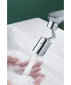 Buffer Krom Görünümlü Plastik Kolay Yerleştirilebilen Banyo Tuvalet Bahçe Fonksiyonlu Musluk Başlığı