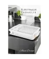 Bulaşık Durulama Sepeti Tabaklık Bulaşık Kurutmalık BEYAZ Alessi 714493
