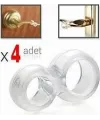 4 Pcs Şeffaf Silikon Plastik Kapı Pencere Stoperi IEGRNYI