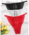 Büyük Beden Kadın 3lü Dantel String - Tanga TG270041-B