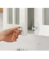 Büyük Boy Çok Amaçlı Yapışkan Kristal Tutacak Kulp 4 Adet