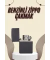 Çakmak Parlak Siyah Benzinli Çakmak Cep Boy Doldurulabilir