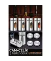 Cam+Çelik Tuzluk Biberlik Karabiberlik 3 Farklı Delikli 5 li SET 721945