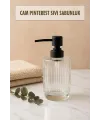 Cam Şeffaf Sıvı Sabunluk 200 ml Banyo Lavabo