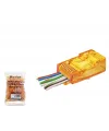 Cat6 Ez Rj45 Konnektör - 100 Adet Turuncu / Ekonomik Poşet Paket ND2413