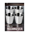 Çelik Bardak Seti 4 Adet Fazio Giacinto Design 719313