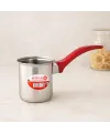 Çelik Cezve No.5 Kırmızı Kulplu