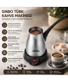 Çelik Elektrikli Cezve Türk Kahve Makinesi - 5fincan=400ml 360° Kablosuz Kullanım Katlanır Kulp 700w Scm-2967