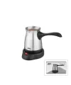 Çelik Elektrikli Cezve Türk Kahve Makinesi - 6fincan=500ml 360° Kablosuz Kullanım Katlanır Kulp 600w Scm-9039