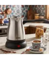 Çelik Elektrikli Cezve Türk Kahve Makinesi - 6fincan=500ml 360° Kablosuz Kullanım Katlanır Kulp Scm-9038