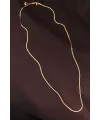 ietaks™ Çelik Gold Renk 60 cm İnce İtalyan Zincir Kolye