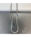 Çelik İkili İtalyan Kolye - Kl0067