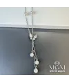 Çelik Sedef Taşlı İncili Kolye - Kl0170