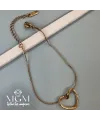Çelik Taşsız Kalp Düğüm Bileklik - Kbl0034