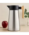 Çelik Termos 2L Bambu Saplı - Çift Contalı Kapak, 12 Saat Sıcak / 24 Saat Soğuk