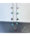 Çelik Yıldız Nazar Boncuklu Kolye - Kl0046