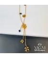 Çelik Yonca Nazar Boncuklu Kolye - Kl0059