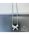 Çelik Zirkon Taşlı Fiyonk Kolye - Kl0151