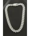 Chain Zirkon Taşlı Lüks Çelik Kolye