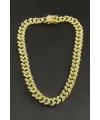 Chain Zirkon Taşlı Lüks Çelik Kolye