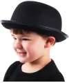Charlie Chaplin Stil Çocuk Şapkası – Siyah Melon Parti Şapkası