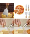 Cheese Knife Set 4pcs Peynir Bıçak Seti Ahşap Bambu Saplı