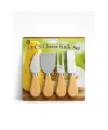 Cheese Knife Set 4pcs Peynir Bıçak Seti Ahşap Bambu Saplı