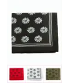 Çiçek Desenli Keten Bandana 50*50
