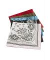 Çiçek Desenli Keten Bandana 50*50