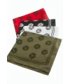 Çiçek Desenli Keten Bandana 50*50